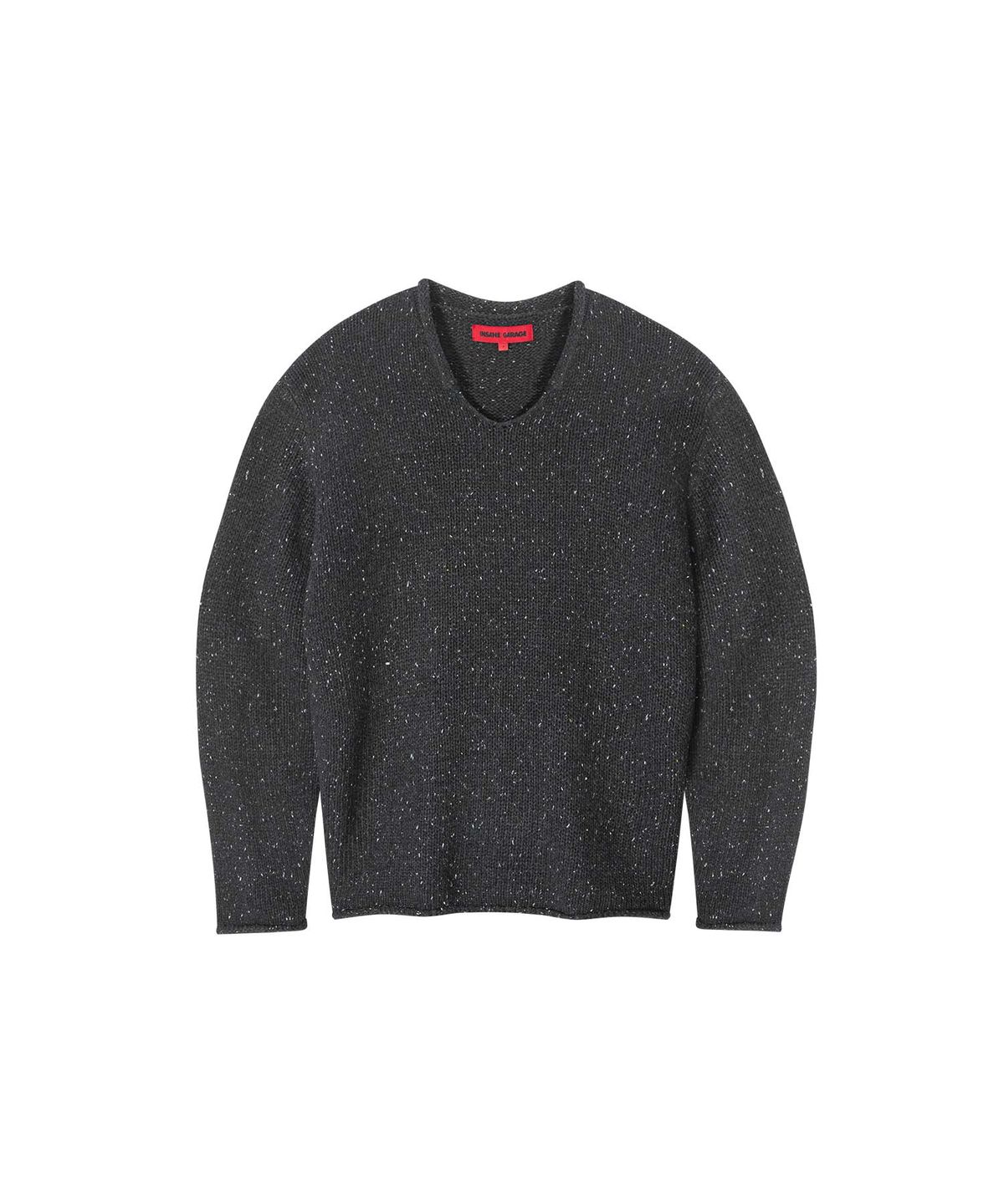 인세인개러지(INSANEGARAGE) INSANE GRUNGE V-NECK KNIT_CHARCOAL