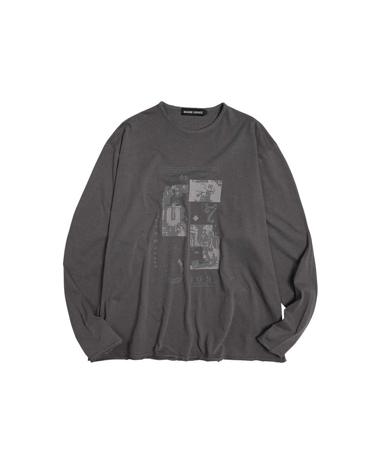 INSANE RAW EDGE LONG SLV_CHARCOAL
