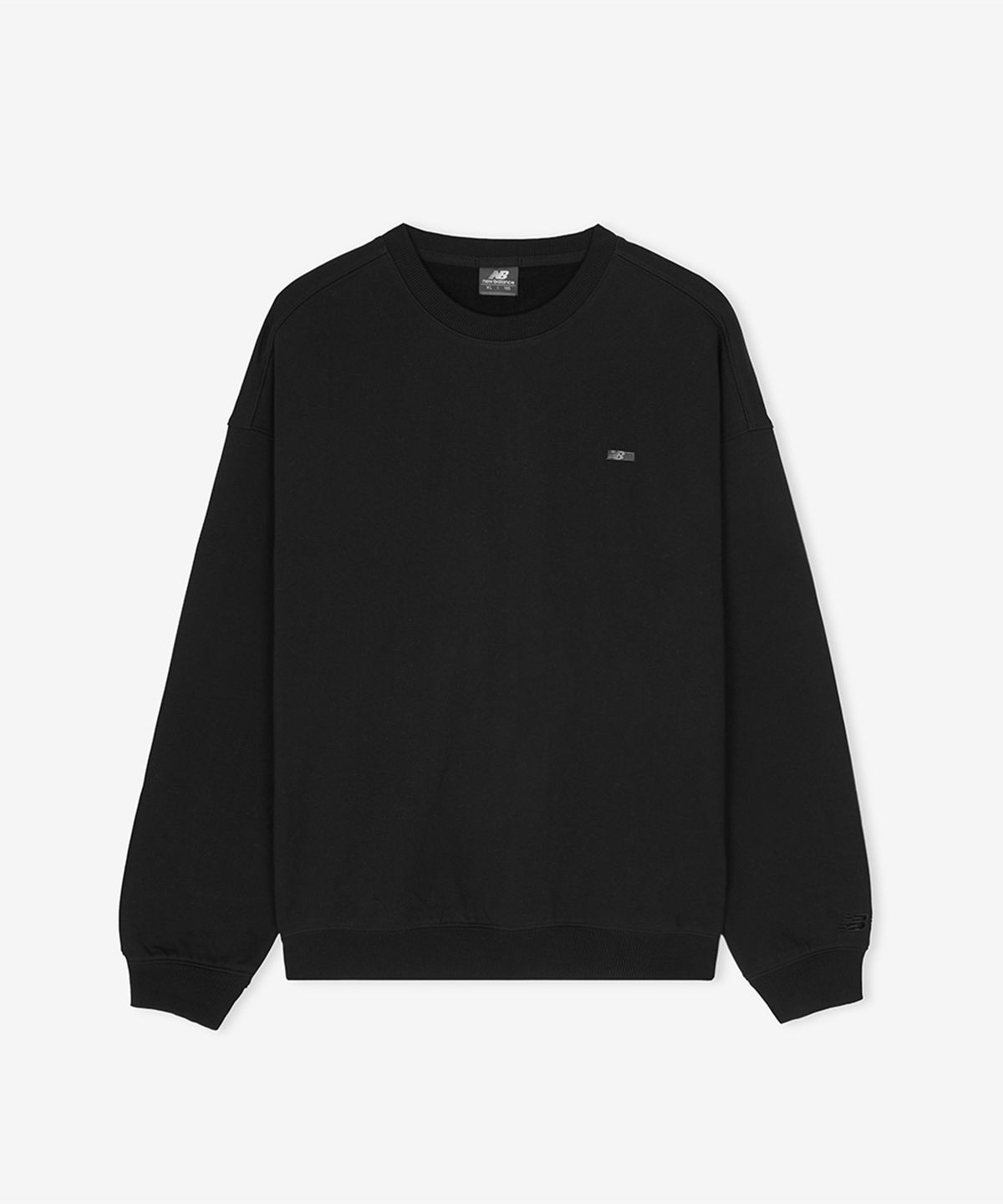 뉴발란스(NEW BALANCE) NBNCG41053 / UNI NEW GREY 레터링 기모 맨투맨 (BLACK)