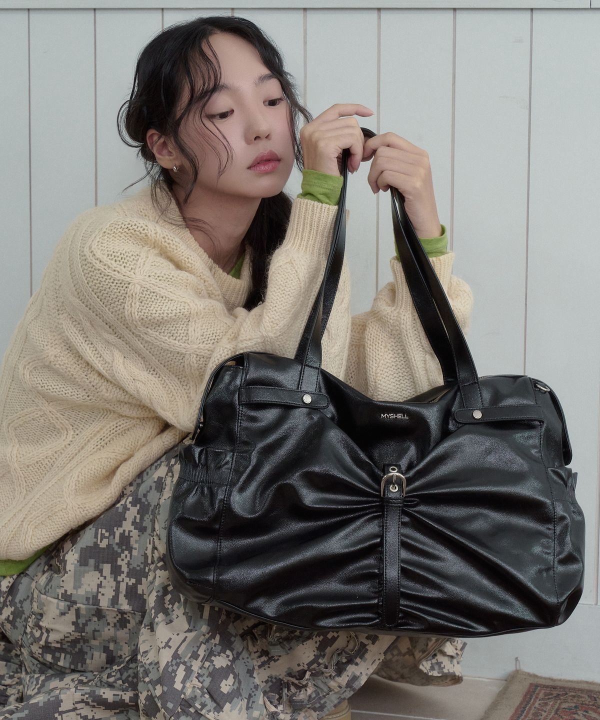 마이쉘(MYSHELL) 봉봉 쇼퍼백_35043SH(2color)