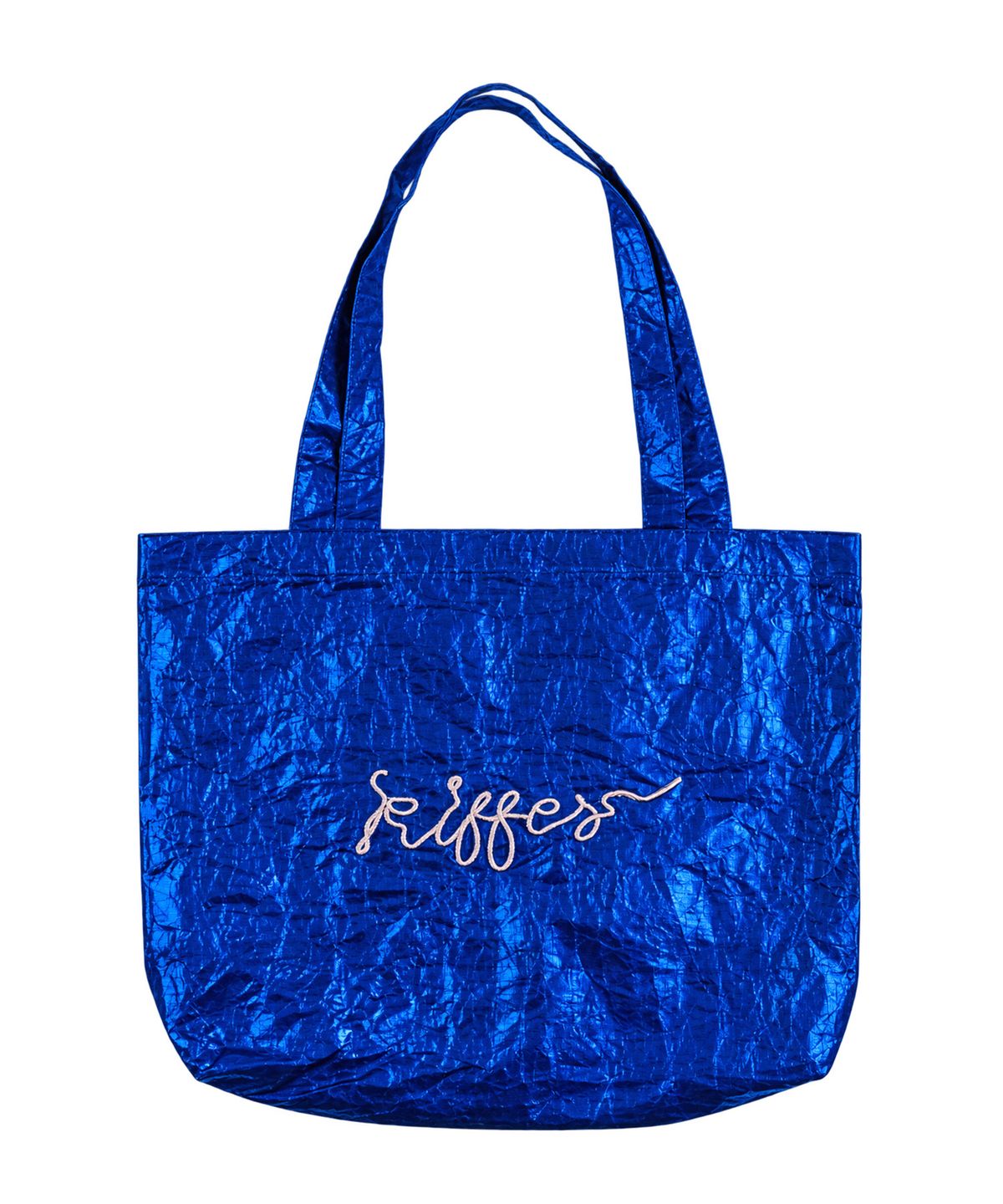 키페(KIFFER) Logo Metallic Crushed Eco bag-cobalt blue