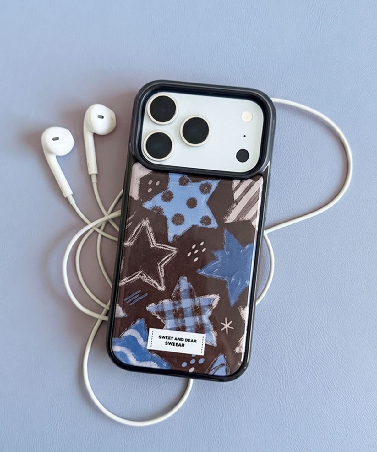 스위어(SWEEAR) [+아이폰18시리즈] STAR PATCHWORK CASE (BROWN)