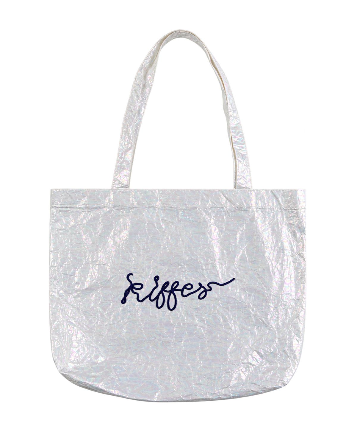 키페(KIFFER) Logo Metallic Crushed Eco bag-white