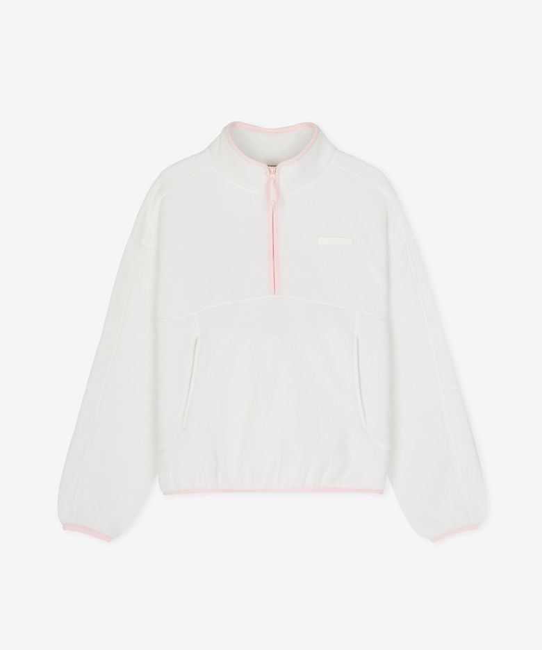NBNCG4W912 / WOMEN 코지 플리스 반집업 (IVORY)