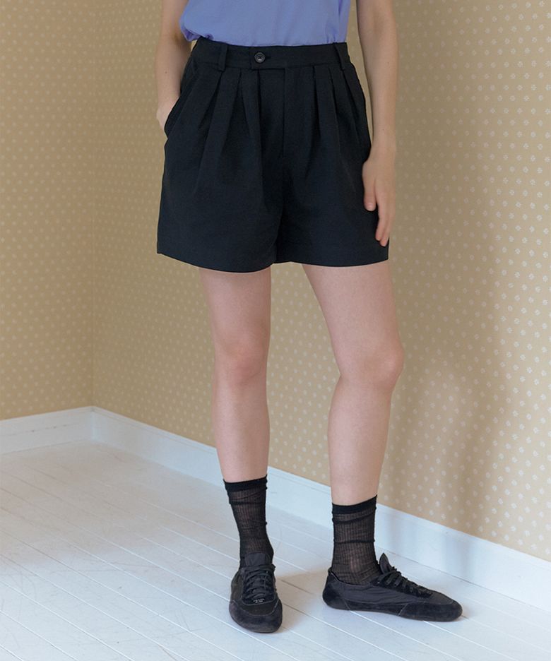 Pumpkin Cotton Shorts [Black]