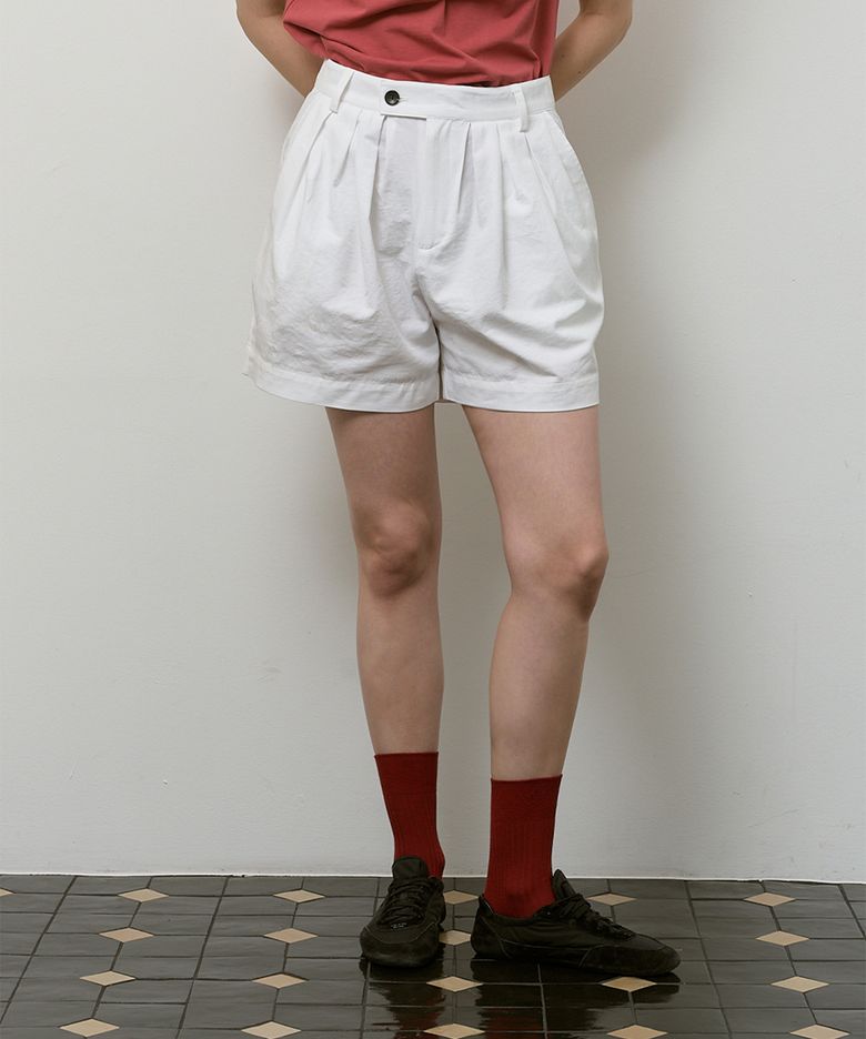 Pumpkin Cotton Shorts [White]