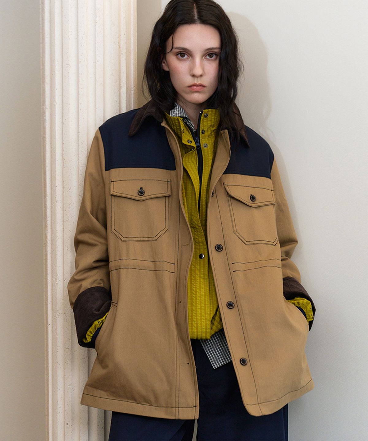 채이(CHAEE) Cotton Field Jacket_Beige