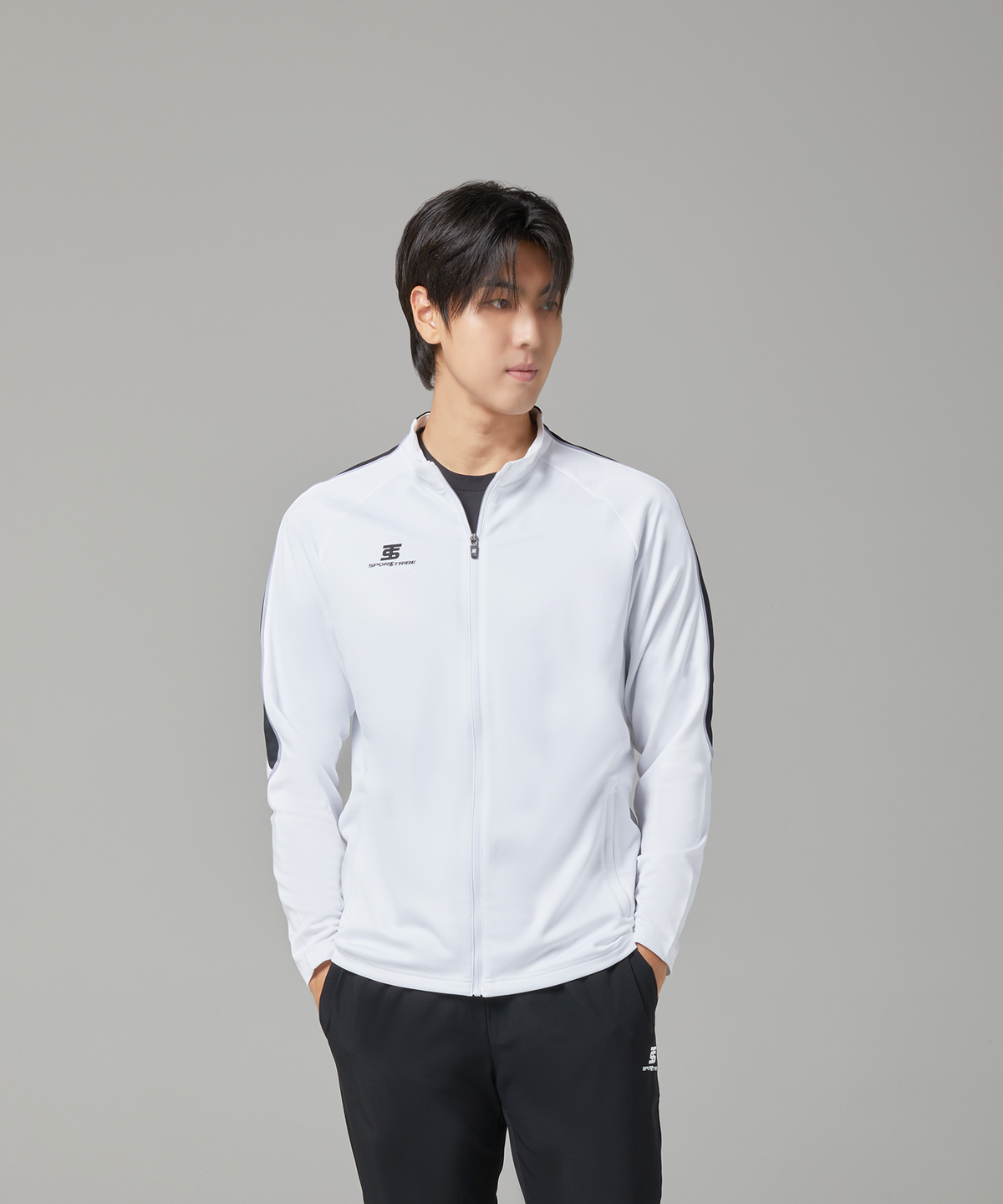 스포츠트라이브(SPORTSTRIBE) ST 에어리커브 트랙 자켓 WH