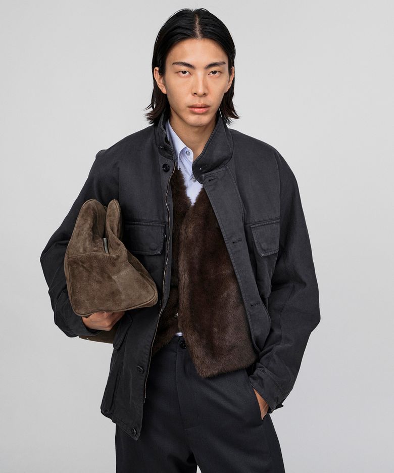 CEDAR STAND COLLAR FIELD JACKET (DARK GREY)