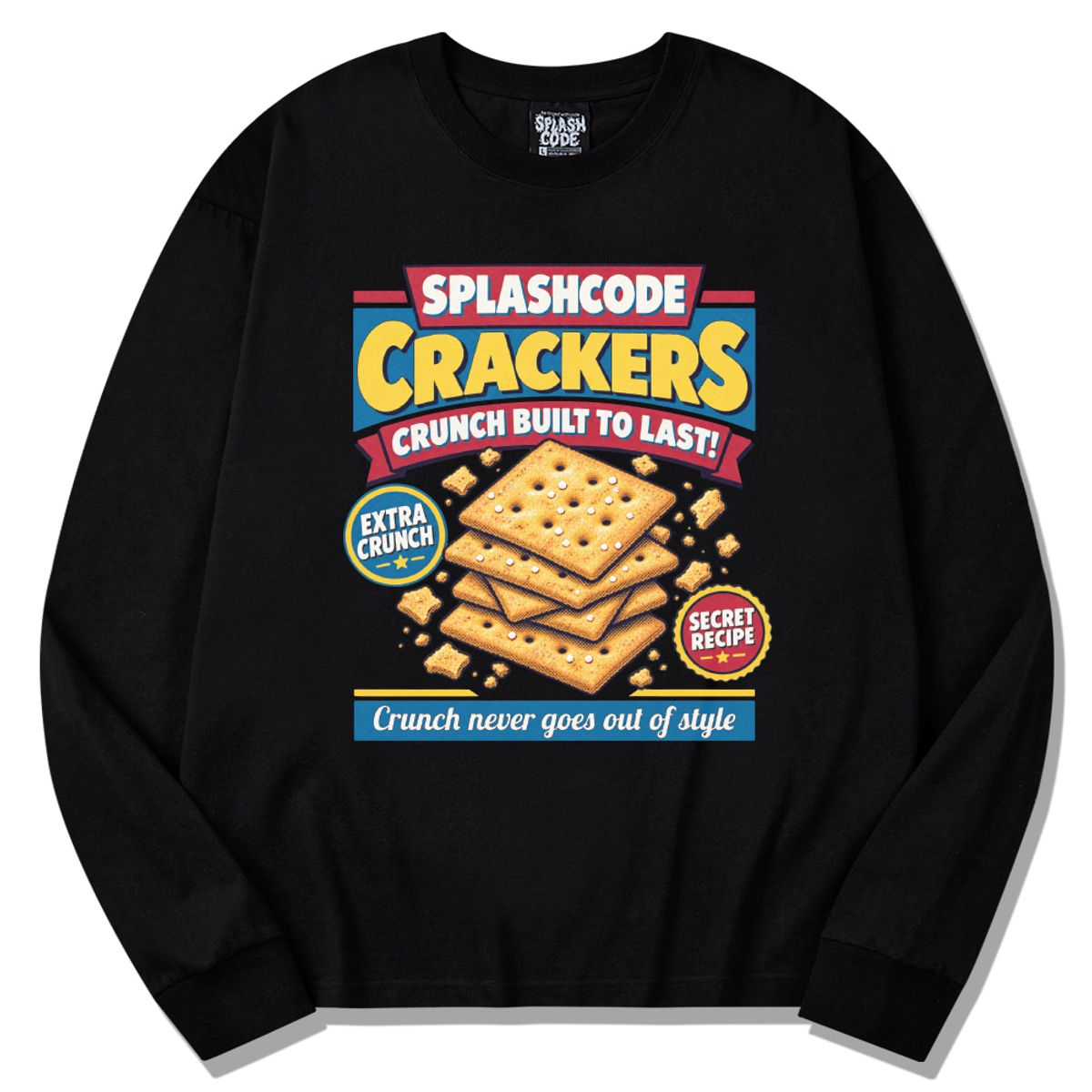 스플래시코드(SPLASHCODE) 롱슬리브 블랙 - 크래커(Crackers)