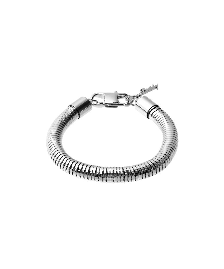 Pipe lock silver bracelet