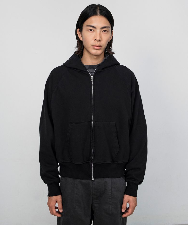MASON DAMAGE WASHED HOODIE (BLACK)