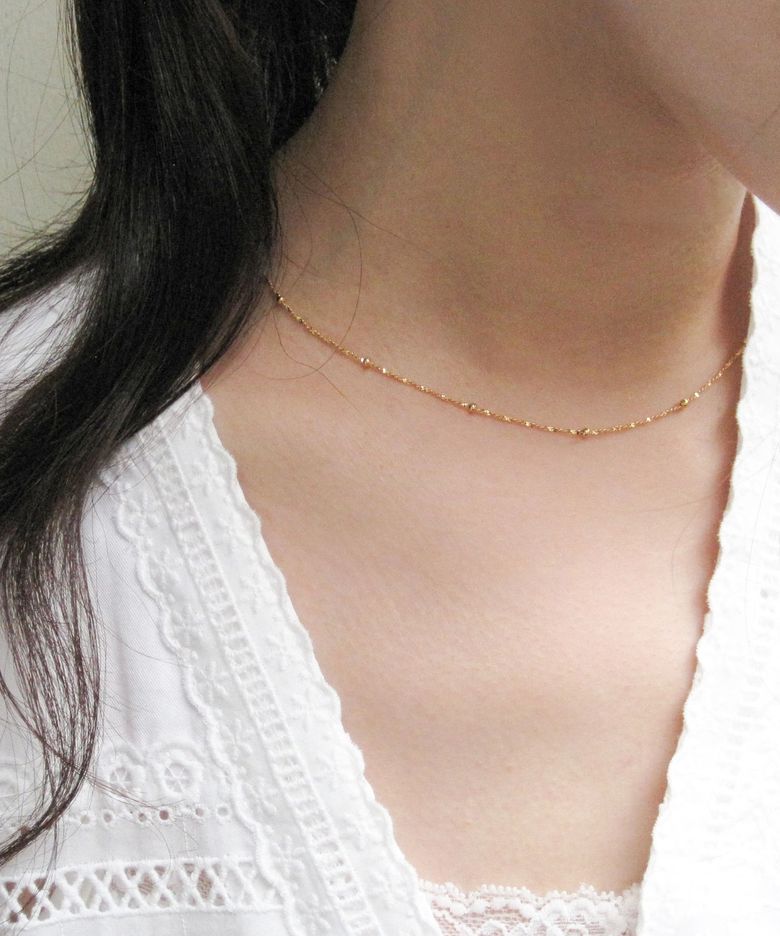 [925 Silver] Casey Necklace (Gold)
