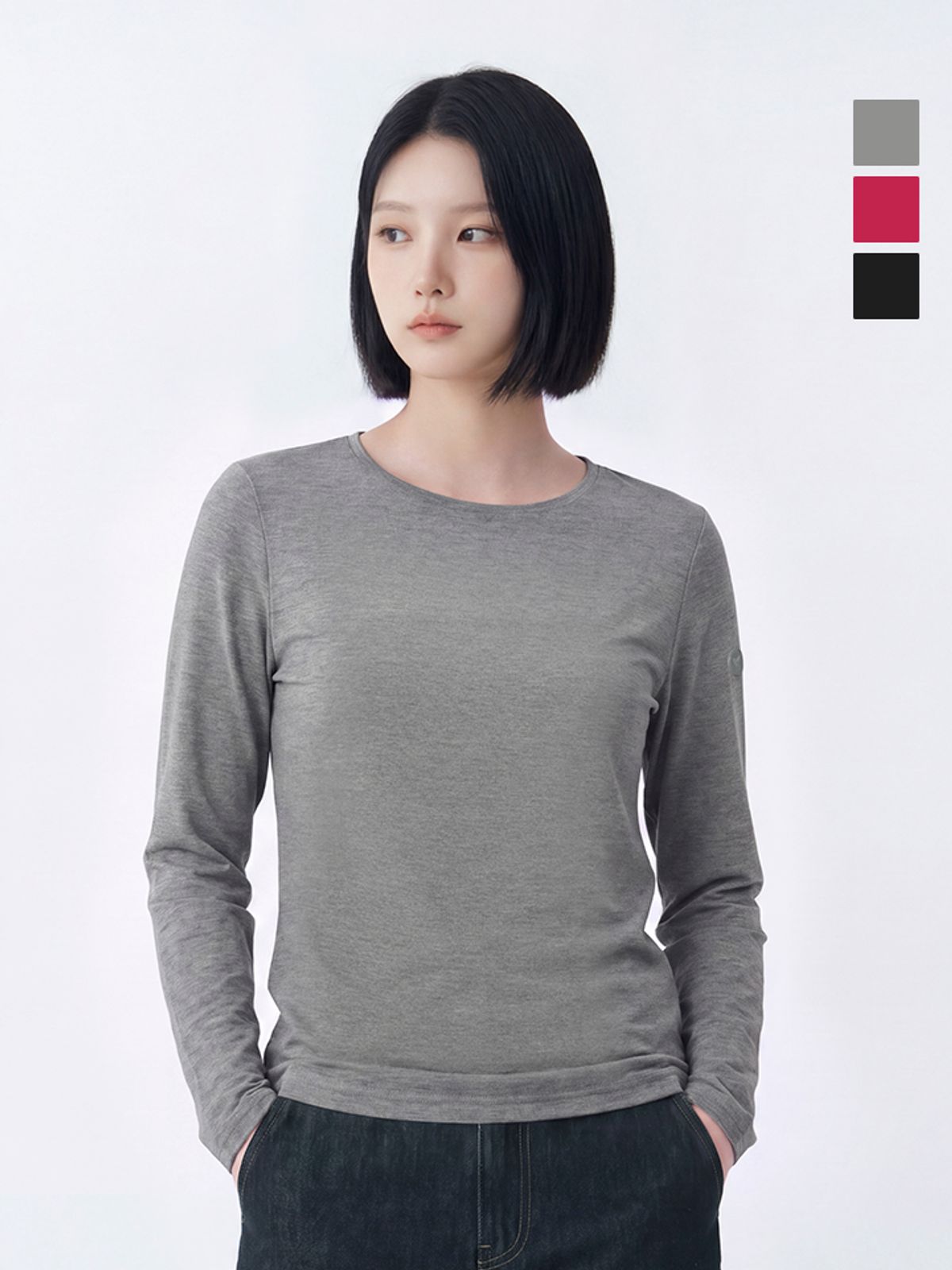 웨스트우드(WESTWOOD) 여성 에센셜 라운드티_WO3WTTR418