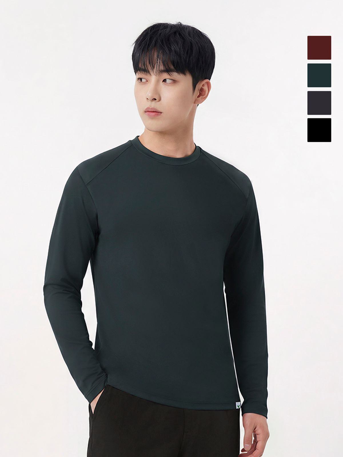 웨스트우드(WESTWOOD) 남성 히트커버 기모 라운드티_WO3MTTR403