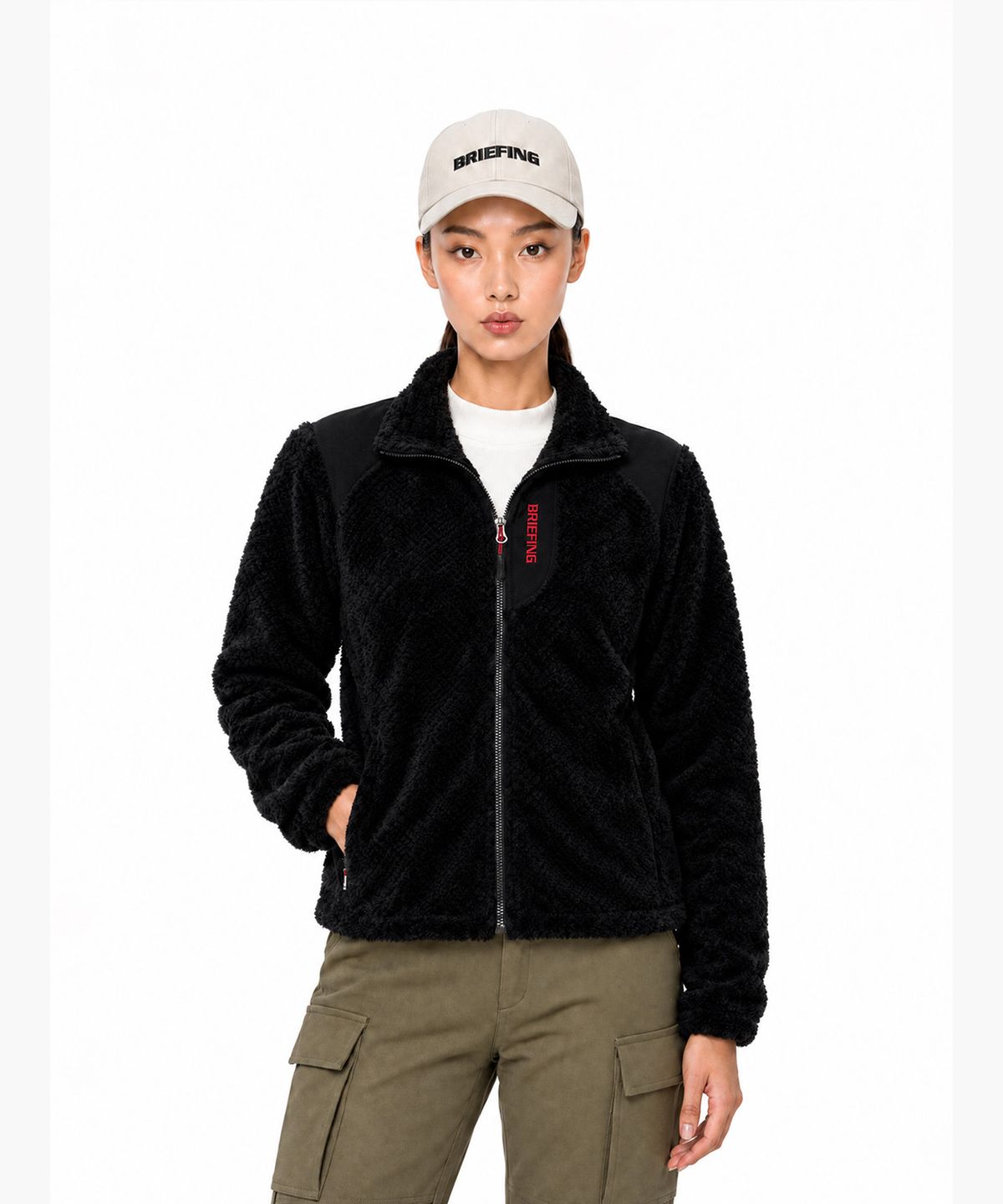 브리핑 골프(BRIEFING GOLF) 여자 폴라텍 플리스 자켓_블랙