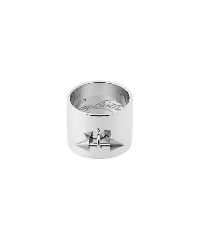 Lock drop stud piercing ring