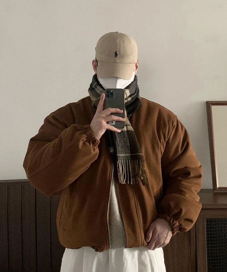 YEI Suede Padding Jacket (camel)