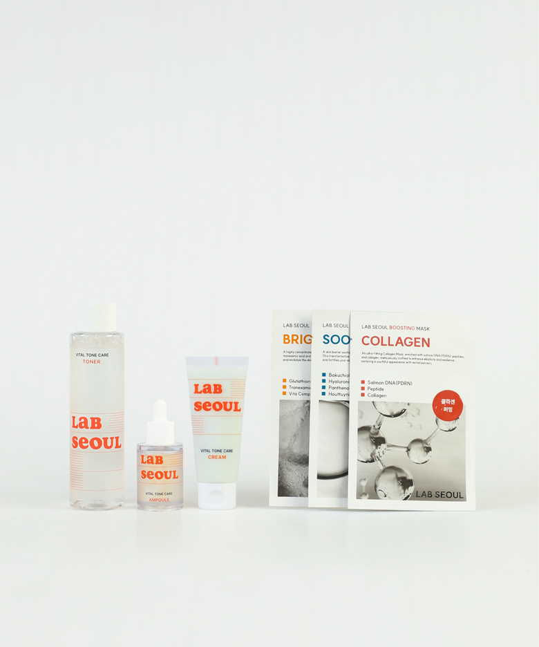 올 데일리 세트(토너 200ml + 앰플 30ml + 크림 50ml + 마스크 30매-카밍/부스팅/톤케어 각 10매)