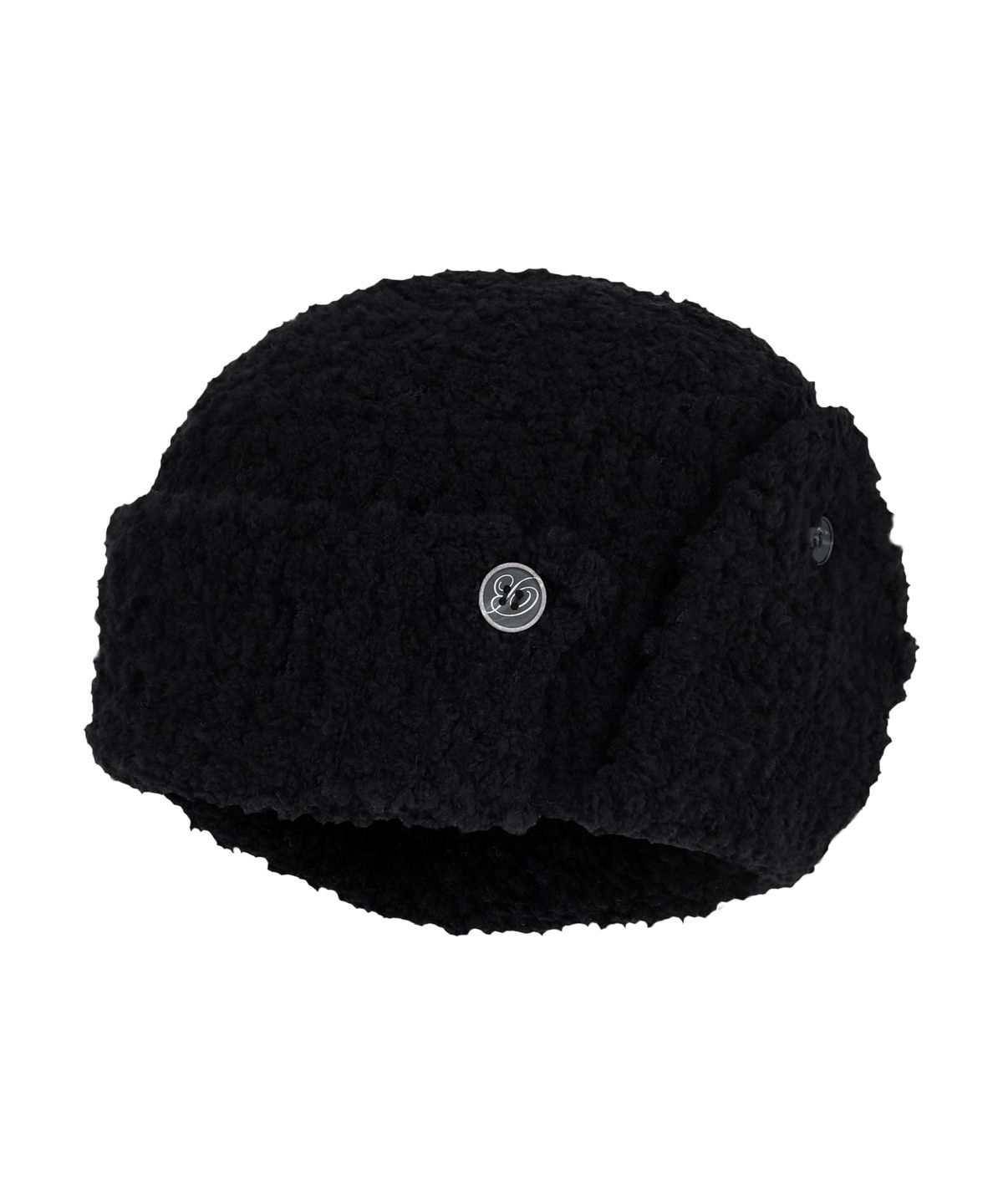버터니(BUTTONY) BUTTON EAR MUFF BEANIE (BLACK)