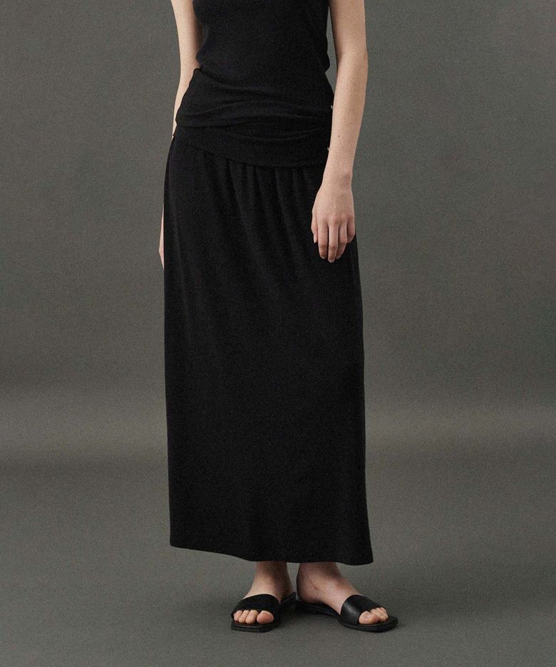 Angora soft skirt (Black)