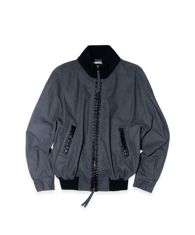 Snap Cuffs Cotton Jacket (Black)