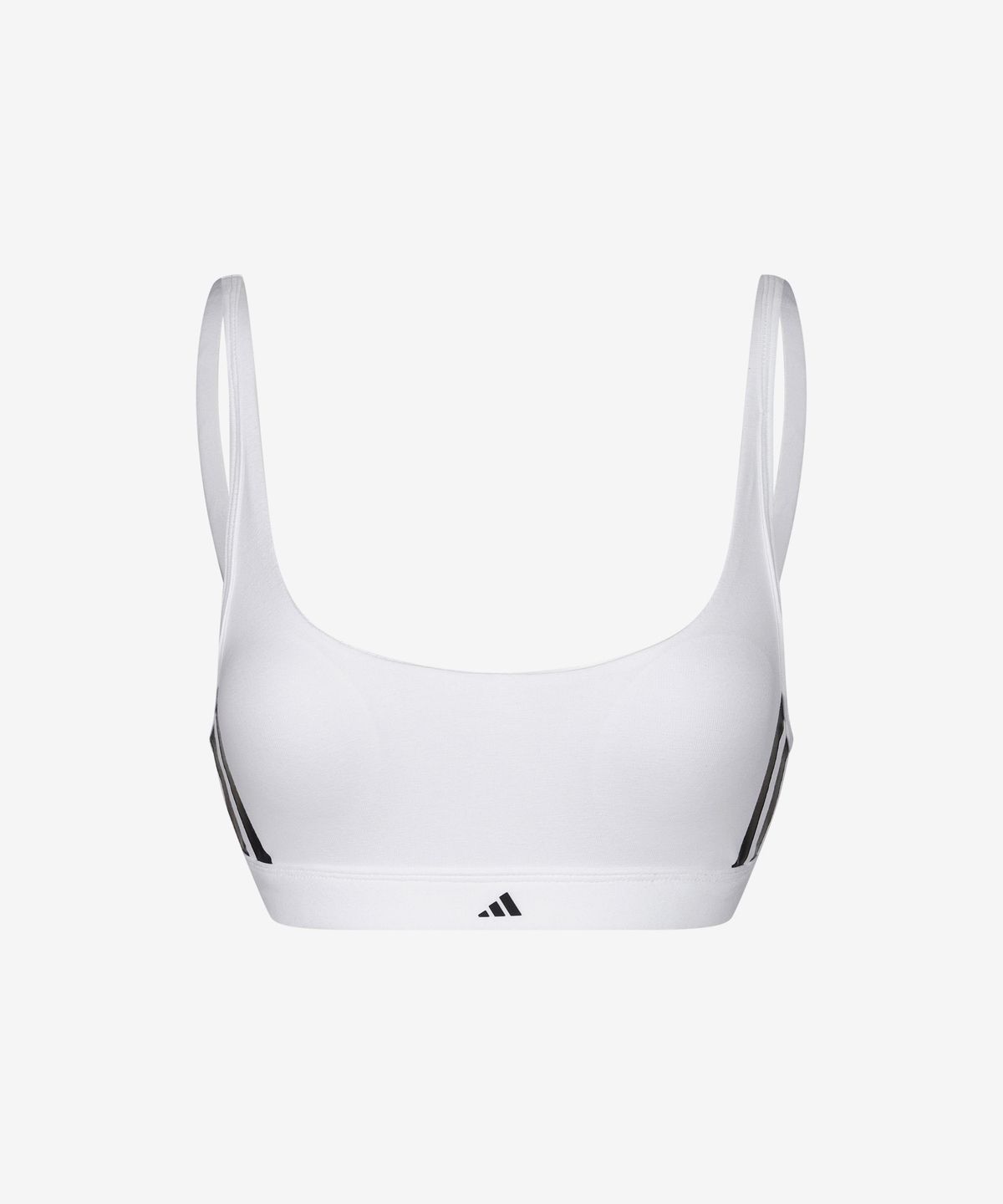 아디다스 언더웨어(ADIDAS UNDERWEAR) 코튼 스쿱넥 브라렛 화이트