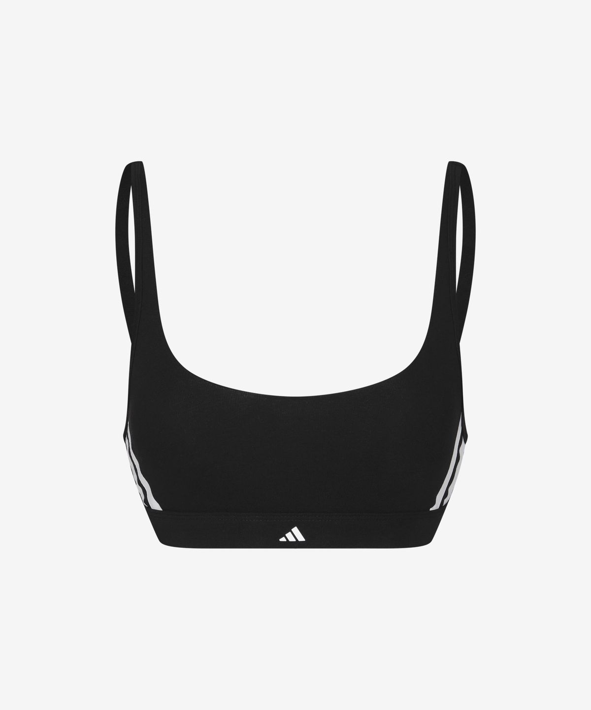 아디다스 언더웨어(ADIDAS UNDERWEAR) 코튼 스쿱넥 브라렛 블랙