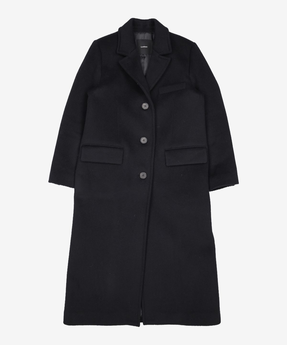 룩캐스트(LOOKAST) 소이 울 싱글 코트 / SOY WOOL SINGLE COAT_BLACK S