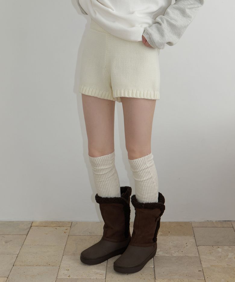 Muir knit shorts (ivory)