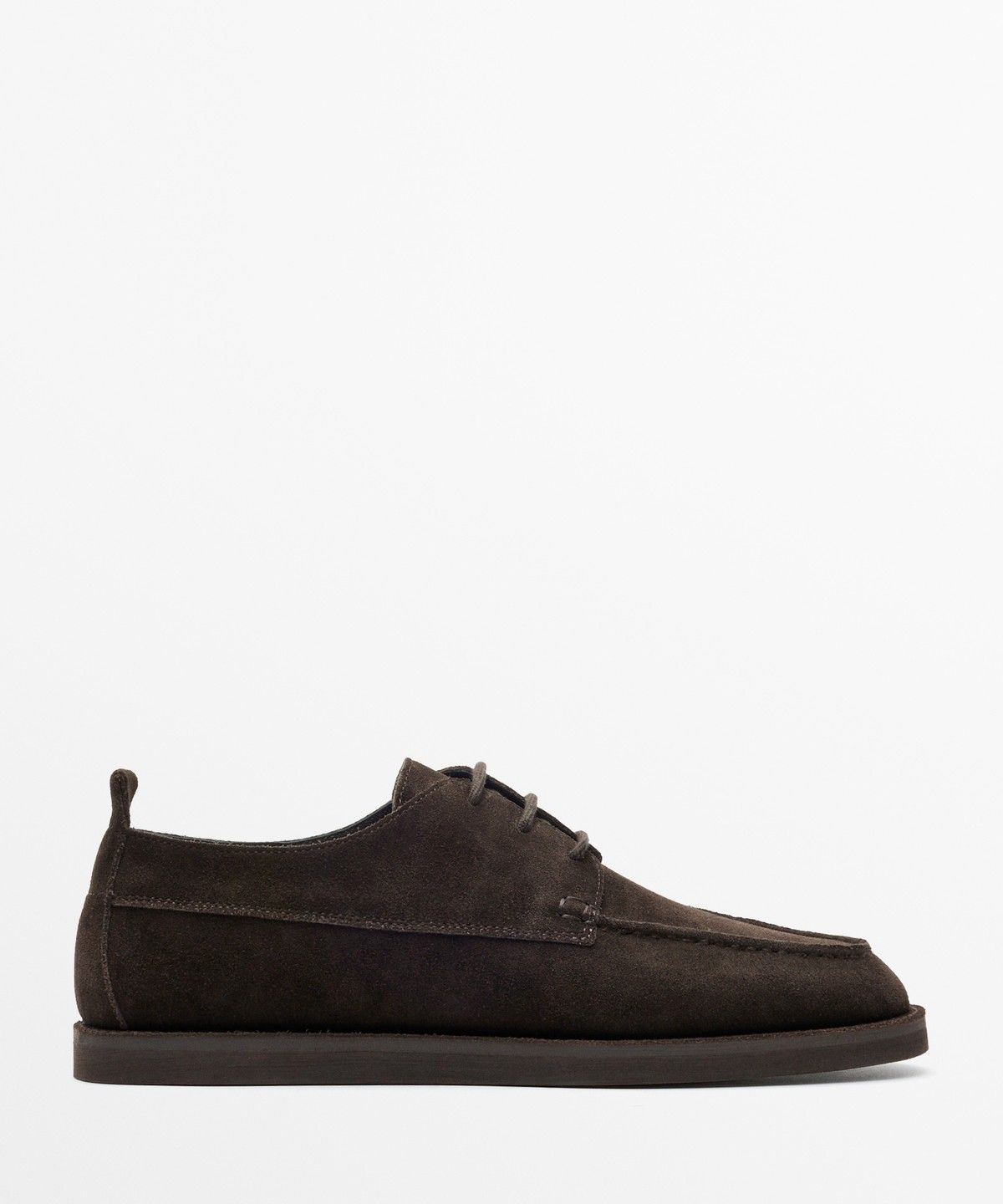 마시모두띠(MASSIMO DUTTI) 가죽 스플릿 스웨이드 스티치 슈즈