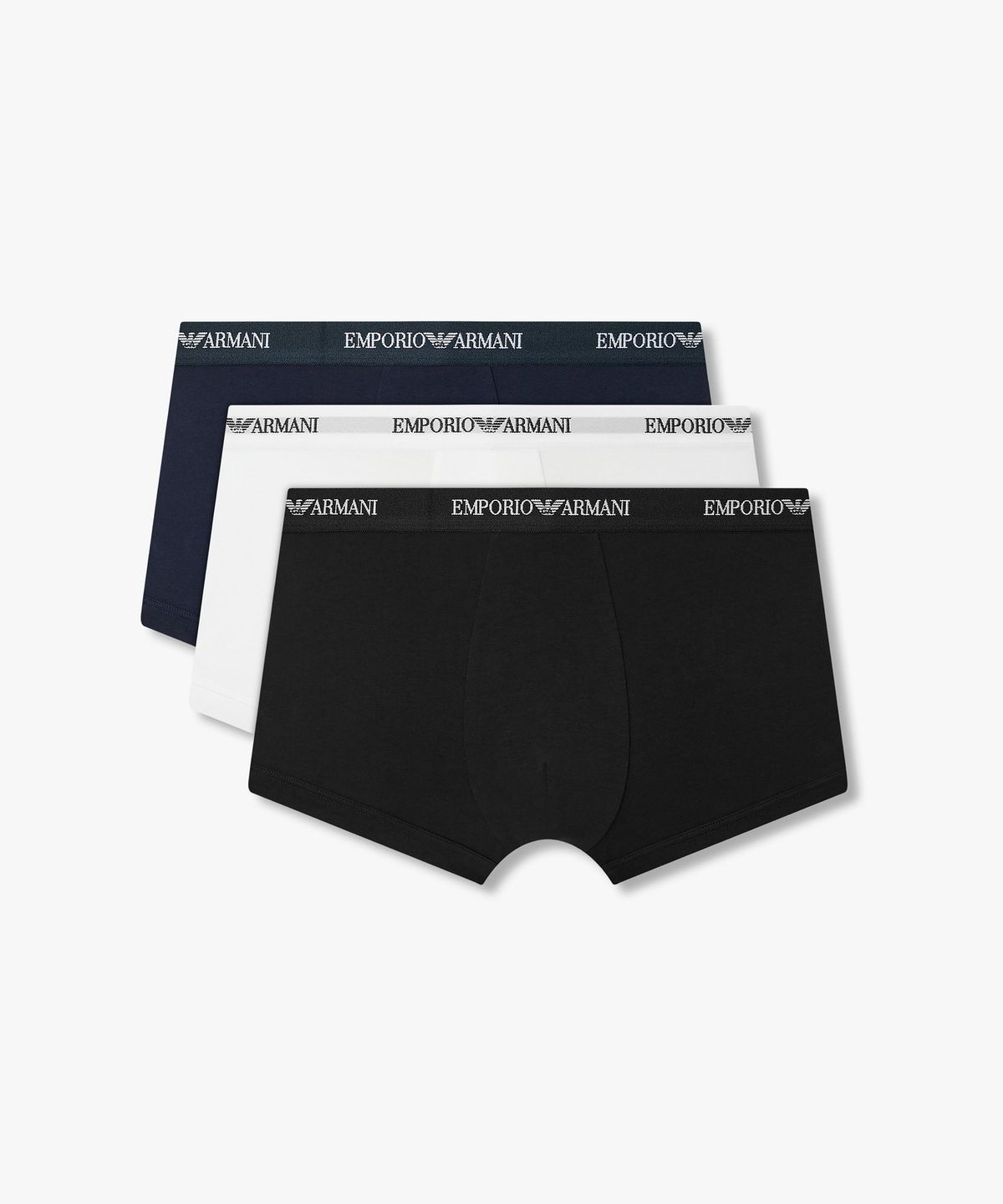 엠포리오 아르마니 언더웨어(EMPORIO ARMANI UNDERWEAR) 남성 로고 밴딩 솔리드 드로즈 3PACK_멀티 08M6363005