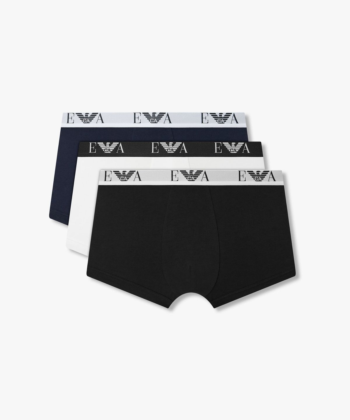 엠포리오 아르마니 언더웨어(EMPORIO ARMANI UNDERWEAR) 남성 이글 밴딩 솔리드 드로즈 3PACK_멀티 08M6363004