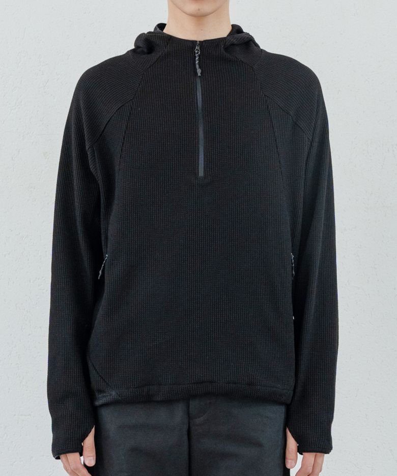 Grid Half Zip Hoodie