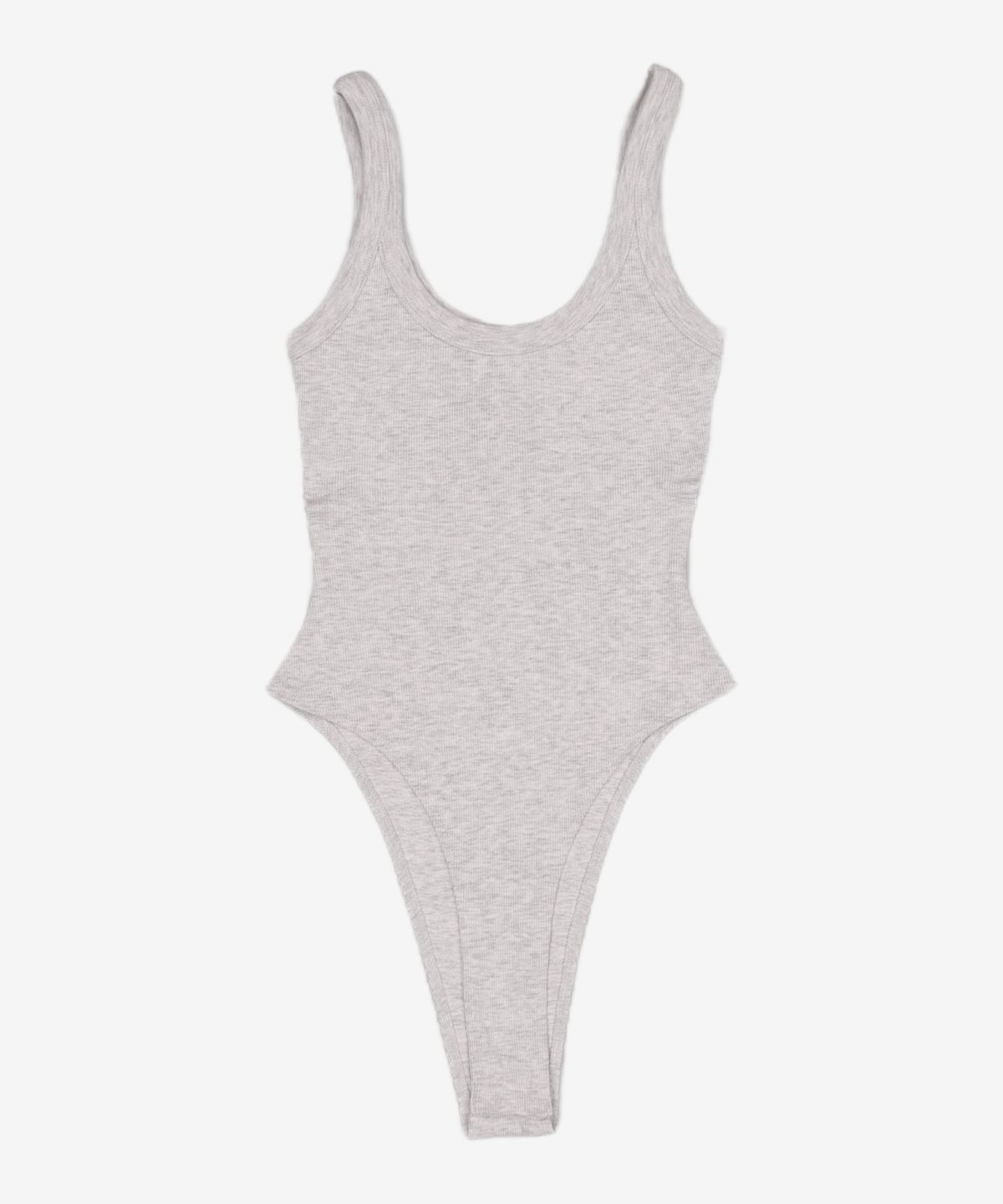 글로니(GLOWNY) G SCOOP NECK BODYSUIT (WHITE MELANGE) S