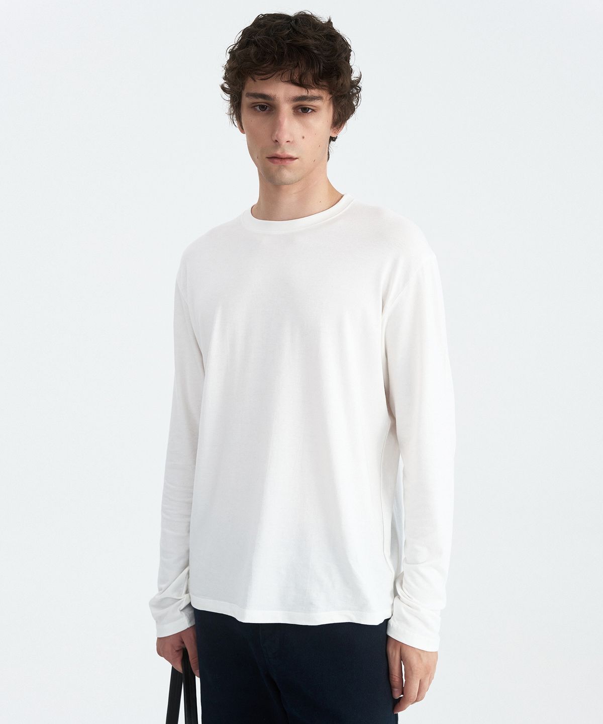 윈더(WINDER) MODAL BLEND JERSEY TOP - OFF WHITE