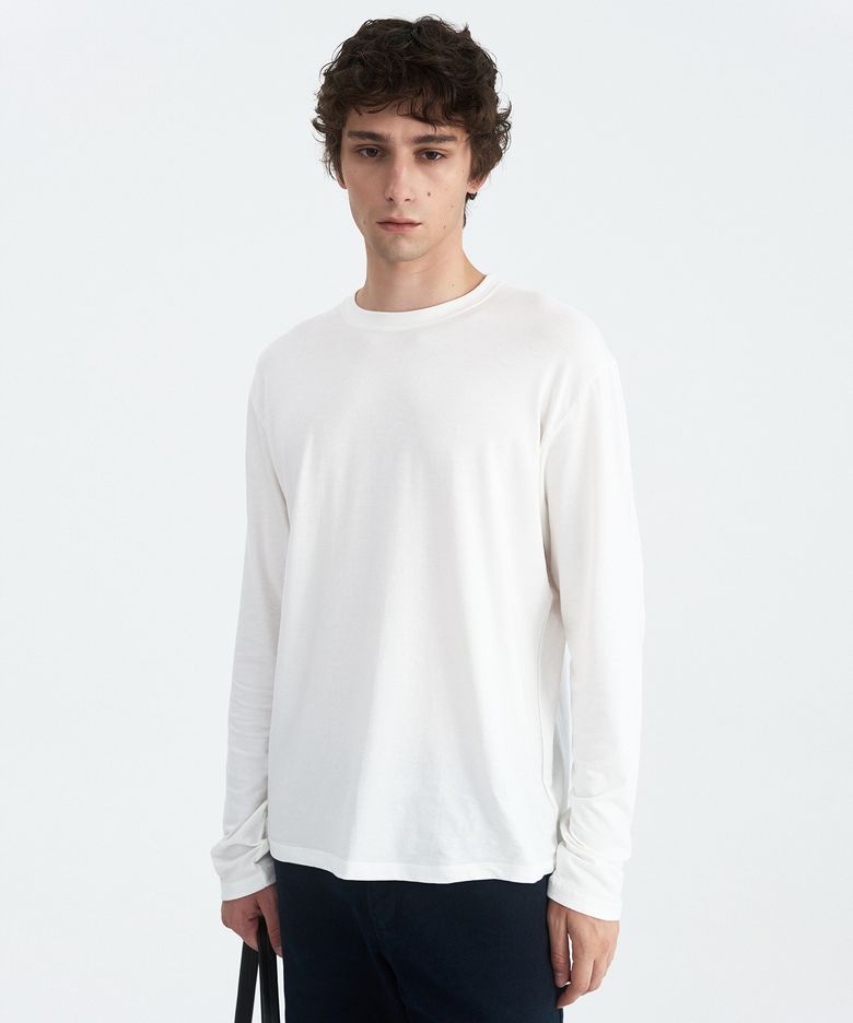 MODAL BLEND JERSEY TOP - OFF WHITE