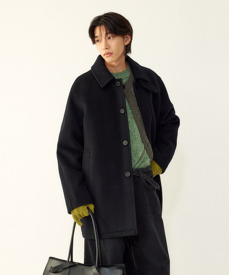 [MEN] 하프 발마칸 코트_블랙 9156411122