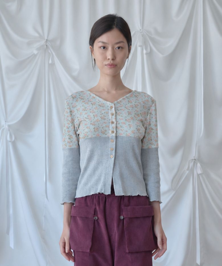 Underbust Seam Cardigan / Mint