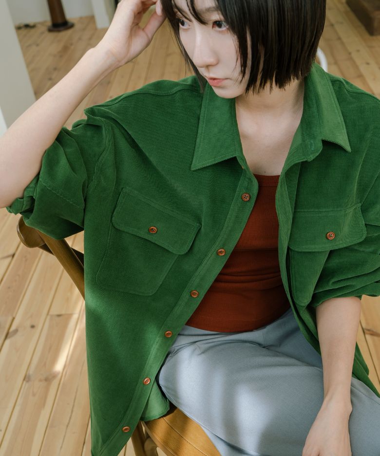 호퍼 코듀로이 셔츠 (Hopper Corduroy Shirt) / Deep Green