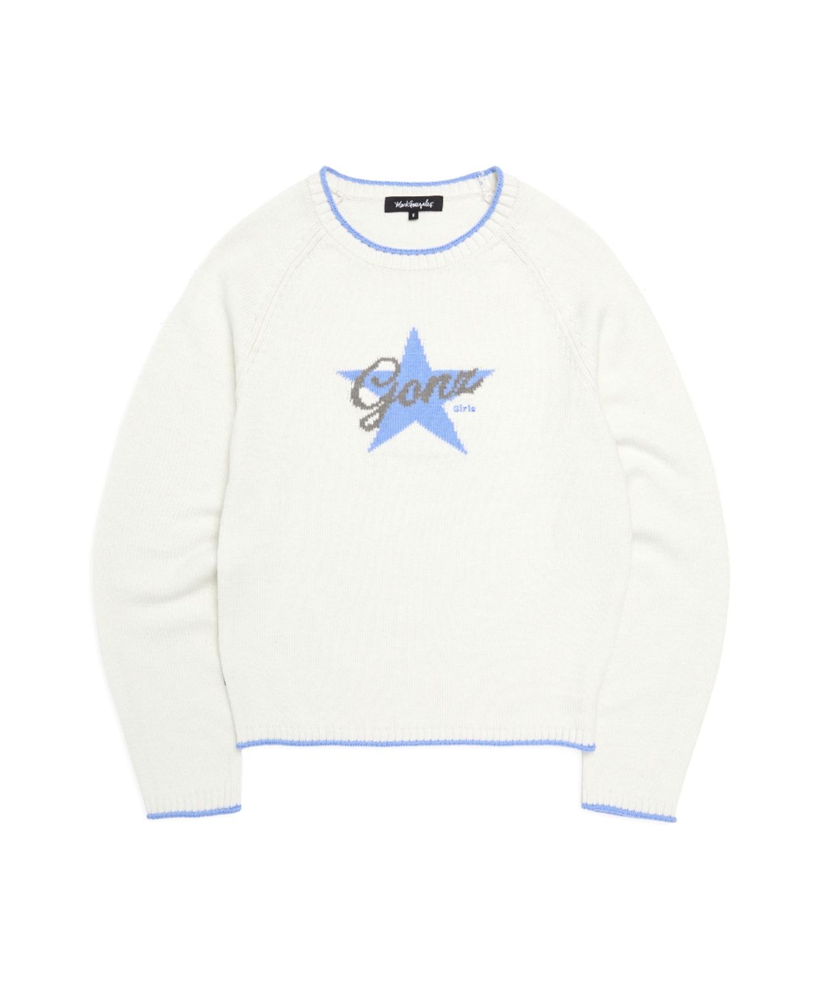 마크곤잘레스(MARK GONZALES) GONZ GIRLS 스타 배색 니트 - IVORY