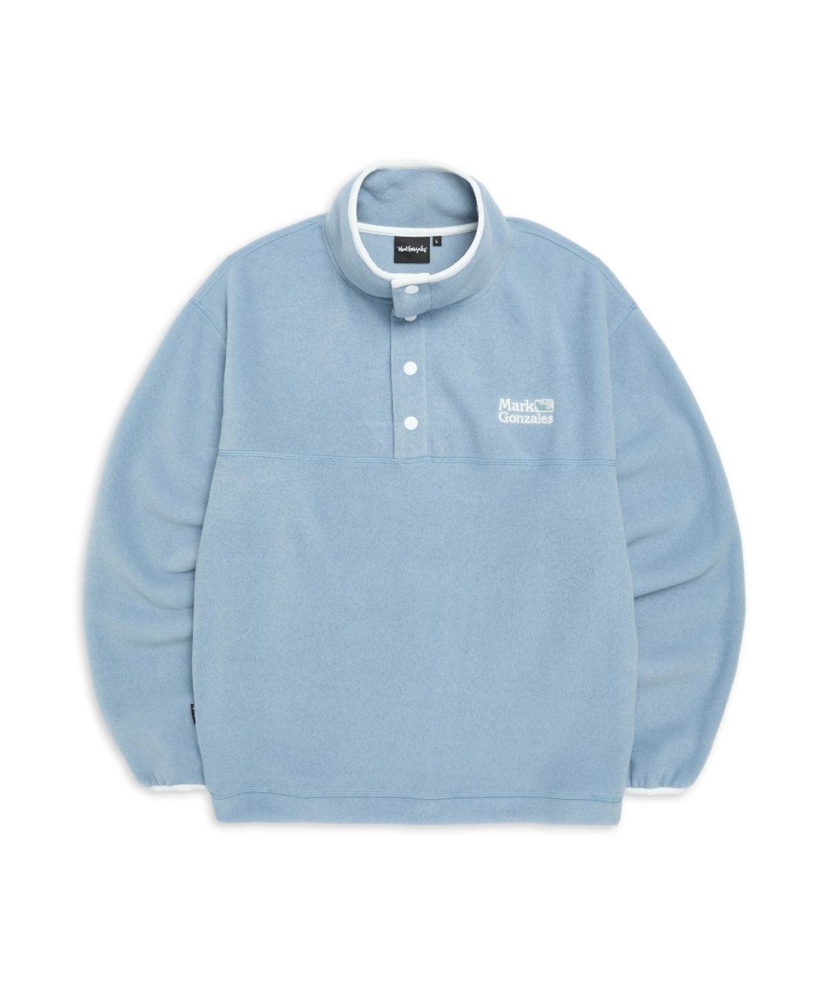 마크곤잘레스(MARK GONZALES) 플리스 하프집업 스웻셔츠 - GREYISH BLUE