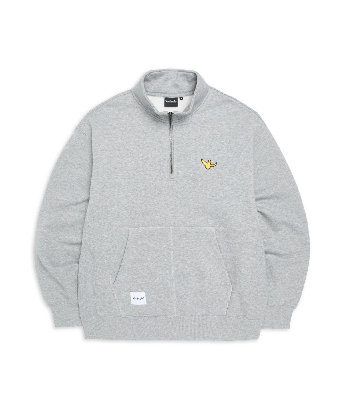 마크곤잘레스(MARK GONZALES) 엔젤 와펜 하프집업 기모 스웨트 셔츠 - M/GREY