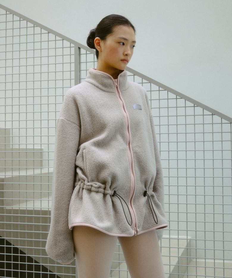 Teddy Terry Zip-up _ Beige