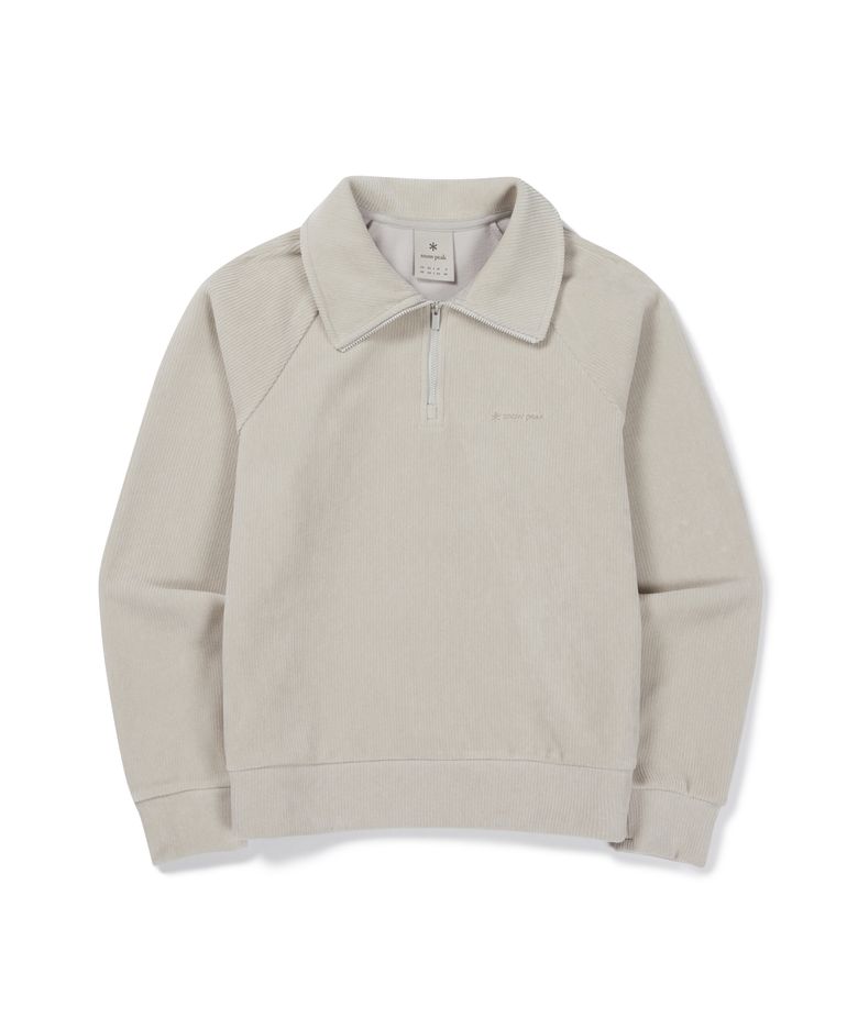 코듀로이 여성 반집업 맨투맨 (S26WWFZT71) Light Beige