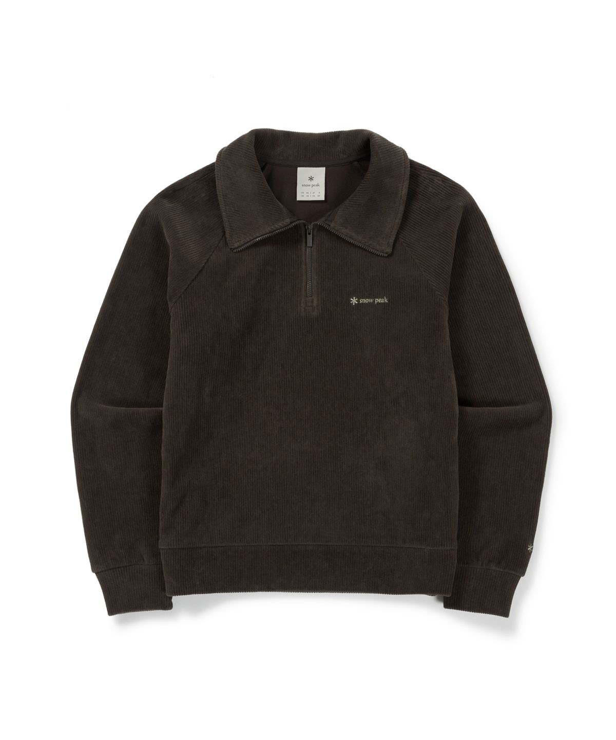 스노우피크 어패럴(SNOWPEAK APPAREL) 코듀로이 여성 반집업 맨투맨 (S26WWFZT71) Choco Brown