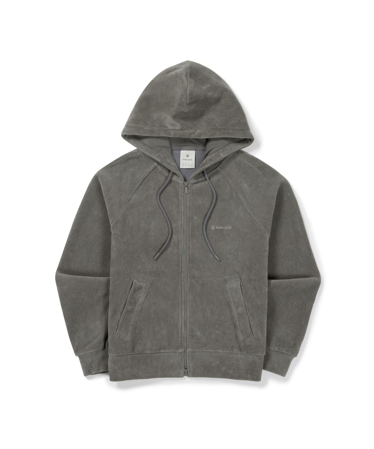 스노우피크 어패럴(SNOWPEAK APPAREL) 코듀로이 여성 세미크롭 후드 집업 (S26WWFFJ73) Dark Gray