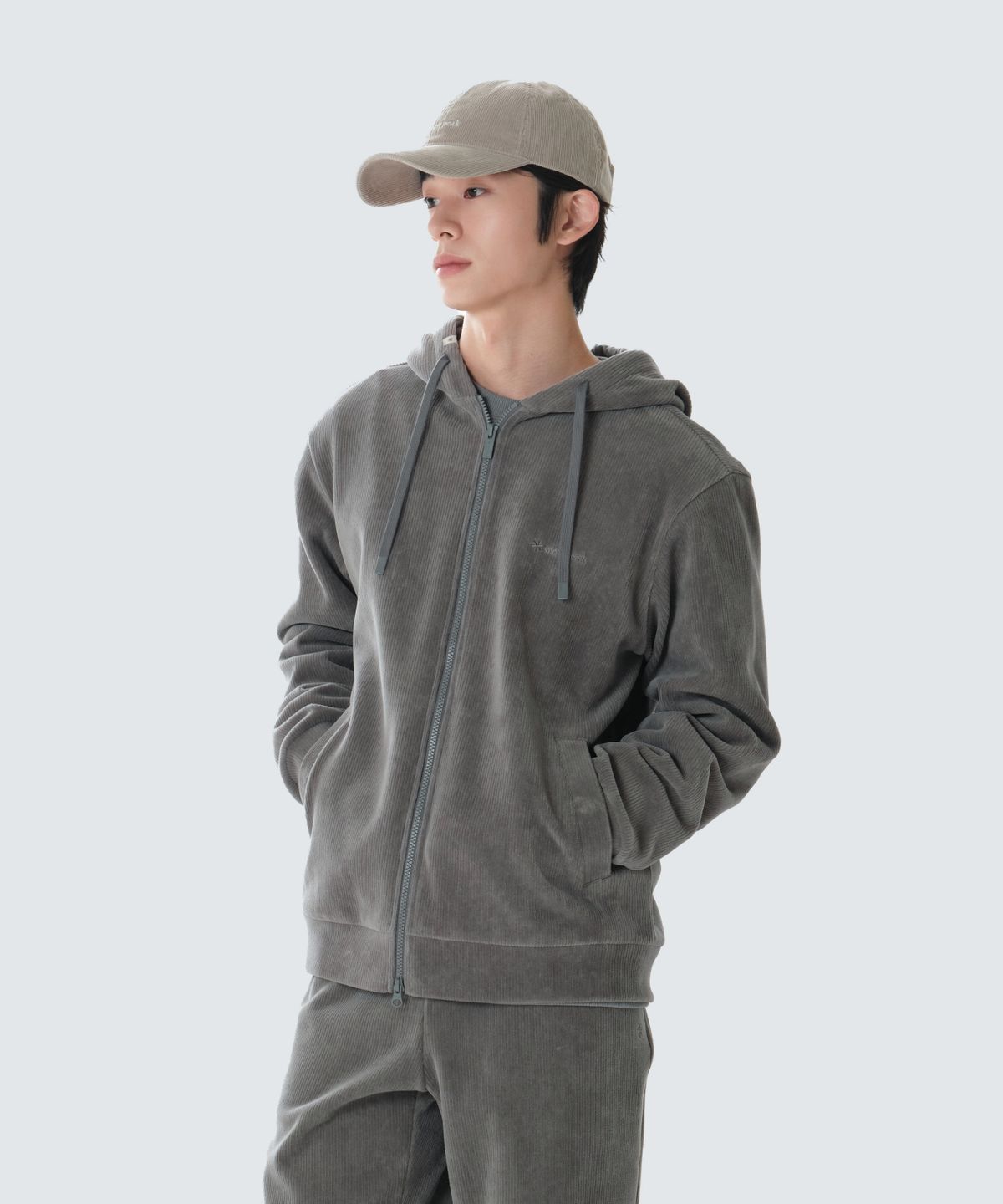 스노우피크 어패럴(SNOWPEAK APPAREL) 코듀로이 후드 집업 (S26WMFFJ72) Dark Gray