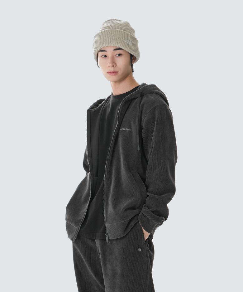 코듀로이 후드 집업 (S26WMFFJ72) Dark Charcoal