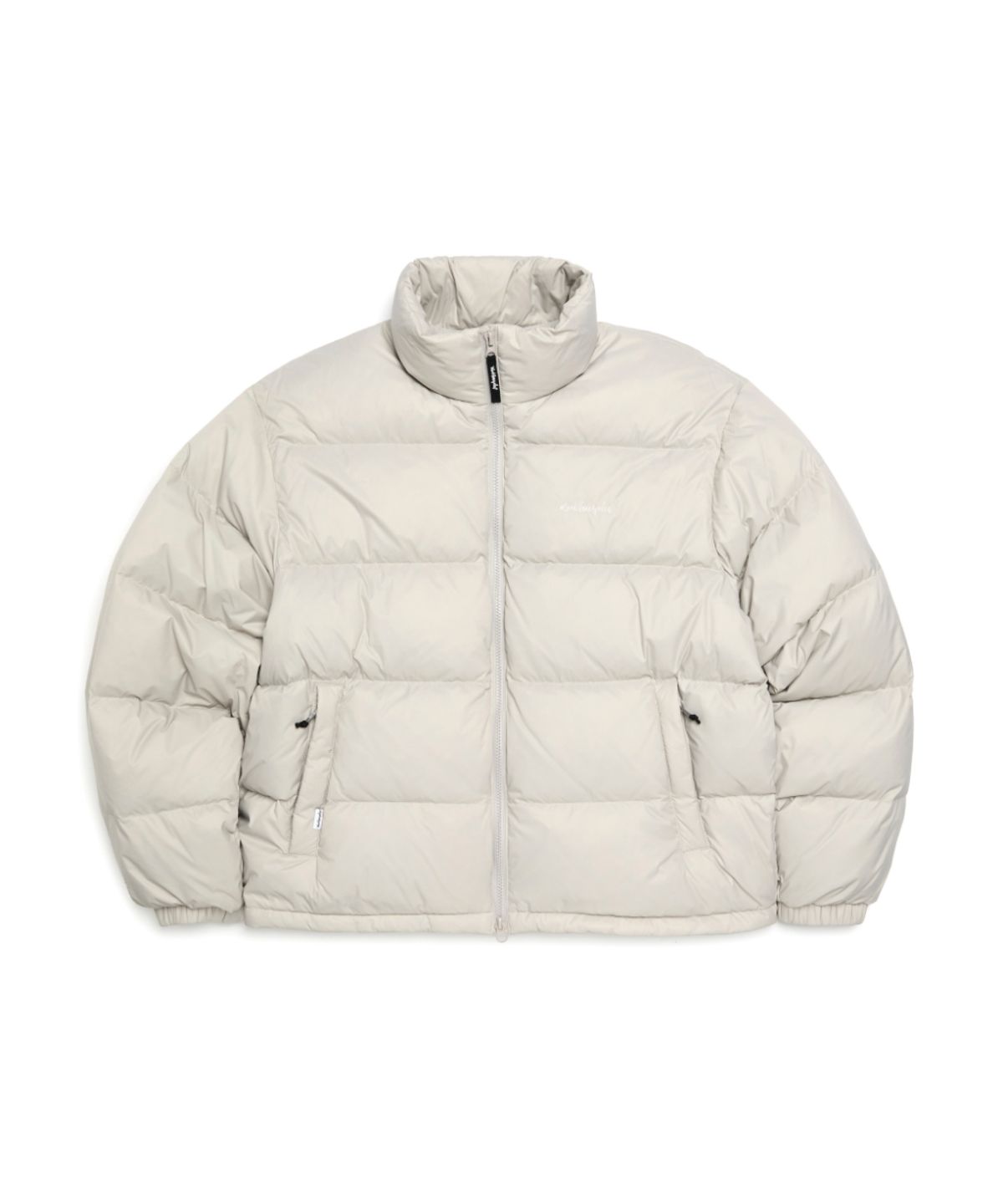 마크곤잘레스(MARK GONZALES) PERTEX 사인 로고 푸퍼 다운 자켓 - KHAKI GREY
